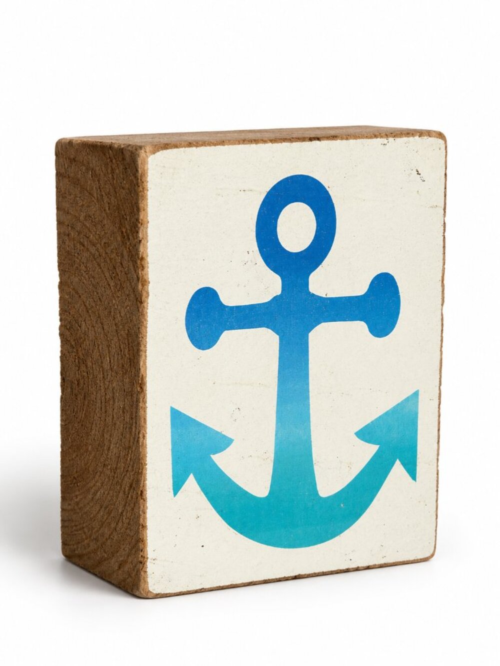 Fish & Marlin Handcrafted Wood Anchor Block Coastal Decor USA